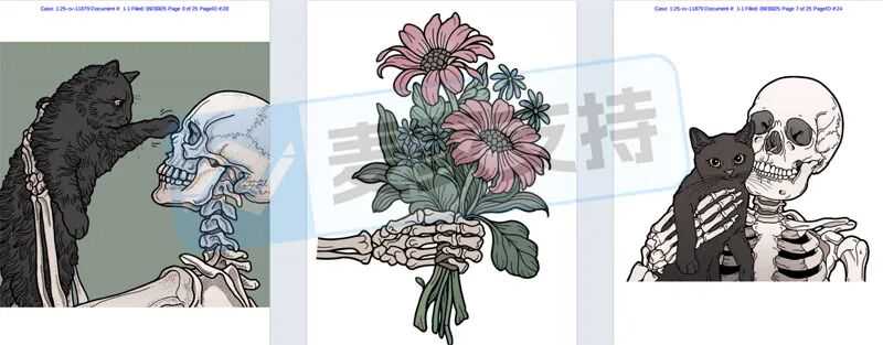 25-cv-11879，名单已出！骷髅与猫维权，99店涉案已被TRO冻结！