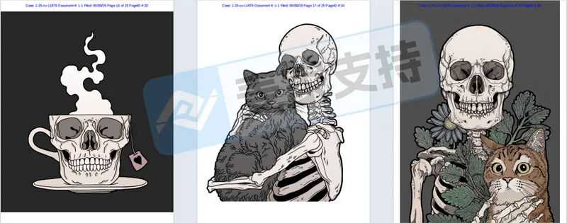 25-cv-11879，名单已出！骷髅与猫维权，99店涉案已被TRO冻结！