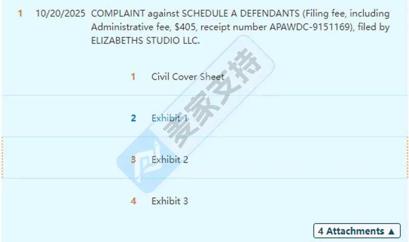 25-cv-01633,半年成功TRO冻结1172店的TRO黑马再回归,387店涉案将被冻结!