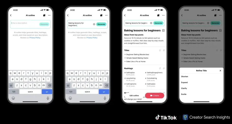 TikTok推出AI视频剪辑与内容规划工具,创作者订阅分成上调高达90%