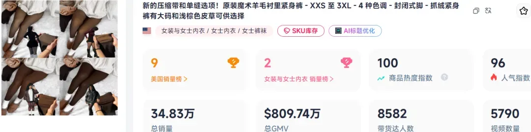 月销近80000件,这条打底裤在TikTok上卖疯了