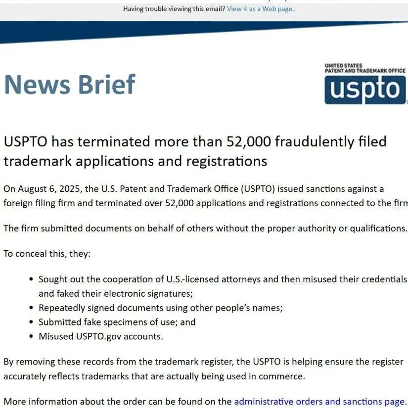 USPTO 明确注销 5.2 万件商标，跨境电商需引以为戒