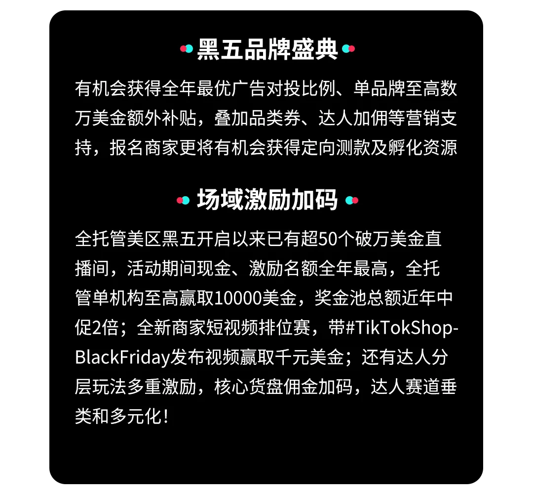 美区黑五重磅开幕!TikTok Shop史上最大规模黑五狂欢来了