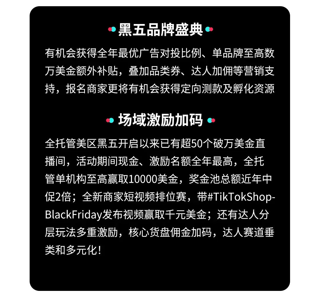美区黑五重磅开幕！TikTok Shop史上最大规模黑五狂欢来了
