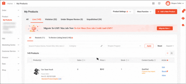 【上架规范】使用 Shopee 标准产品来帮助我的商品获得更多曝光