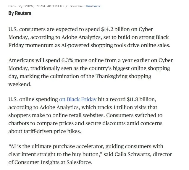 2025年黑五美国大促复盘：消费者变了，市场结构也变了