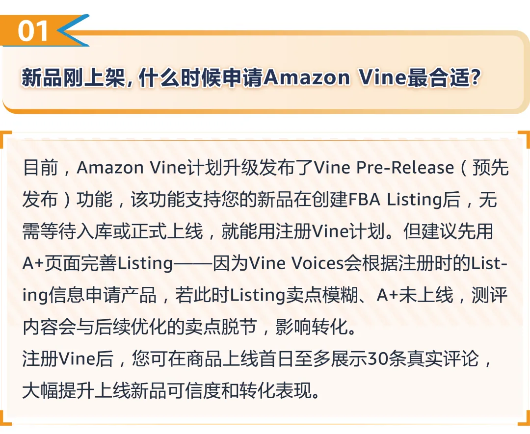 新品上线前即拥有30条真实评论？！亚马逊Vine预先发布功能升级+全流程解析！