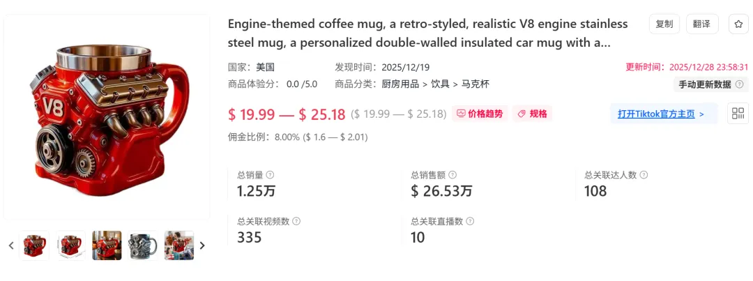 情绪马克杯在TikTok爆单,10天劲赚近200万!