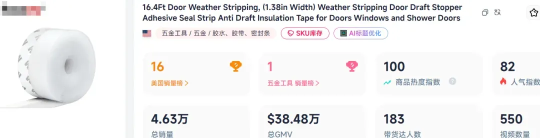 暴风雪经济爆发,一卷“防风胶带”在TikTok卖了260万