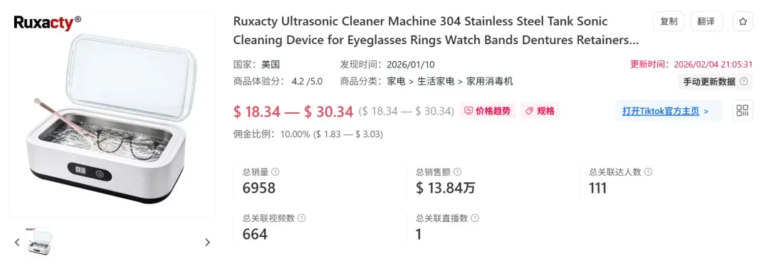 小众清洁神器在TikTok逆袭，20多天卖了近百万！