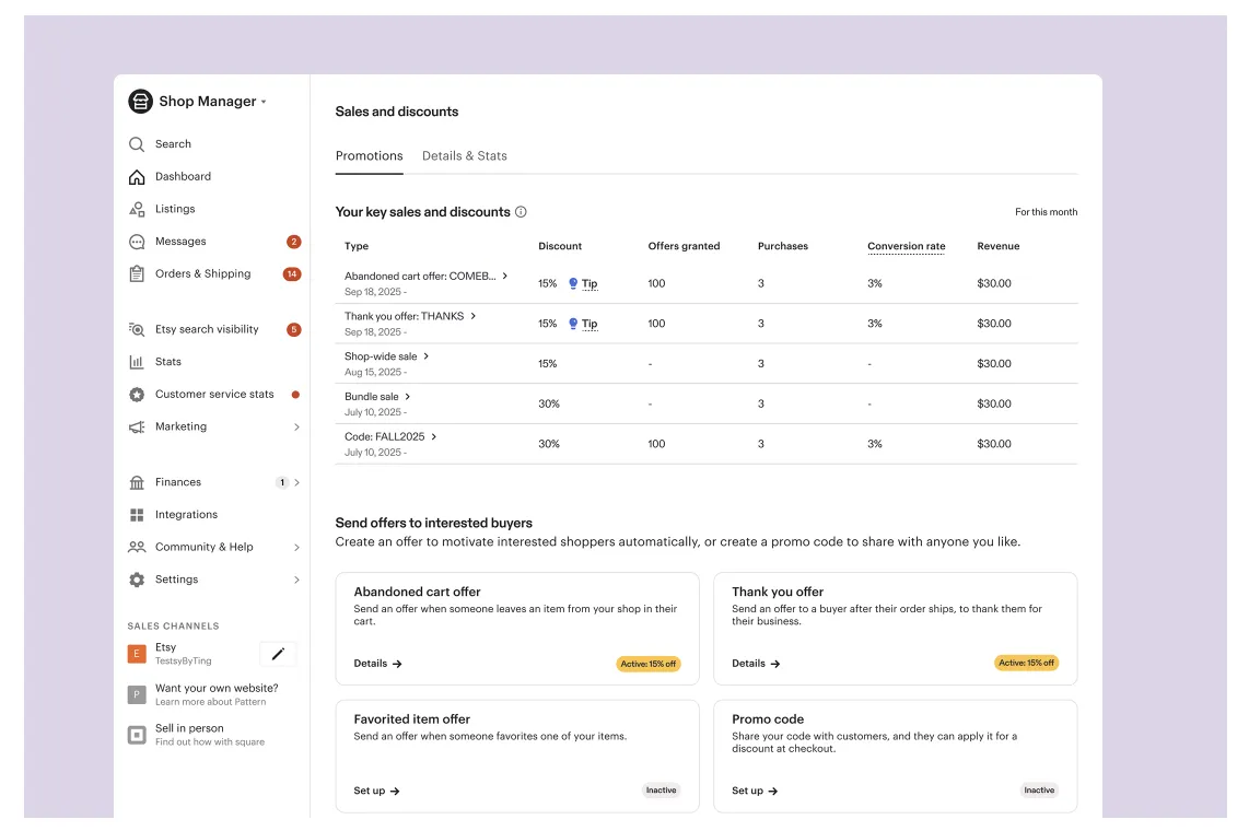 Etsy新增卖家数据洞察工具，提升运营效率