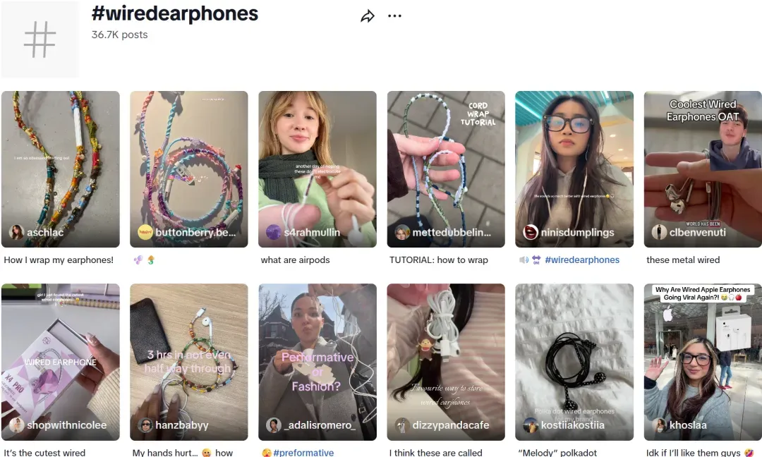 靠“穿搭”火遍全网,有线耳机在TikTok Shop销量暴涨
