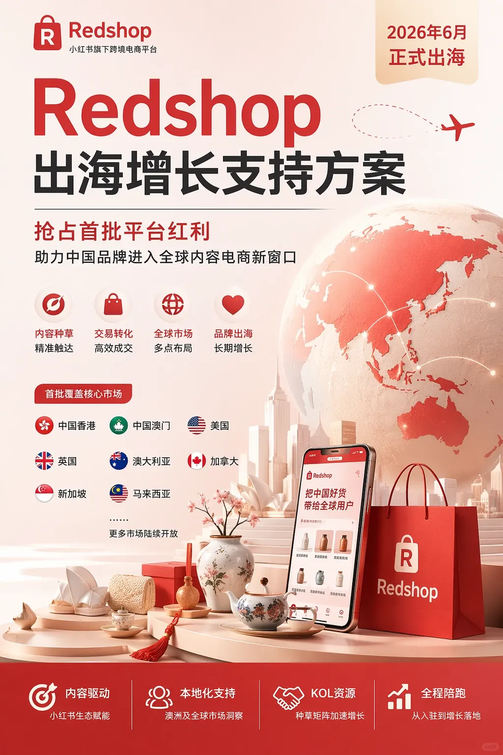 小红书将于六月再次出海,定向邀50家商家