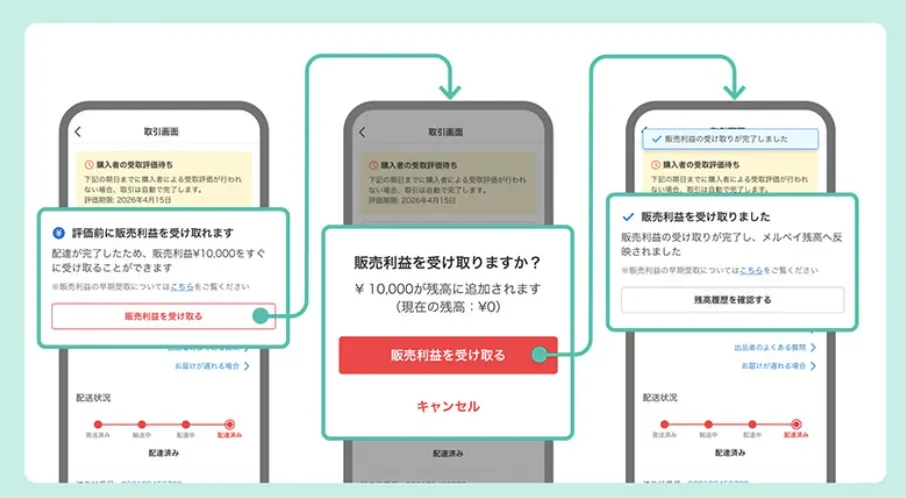 缓解卖家回款压力，Mercari推出提前收款功能