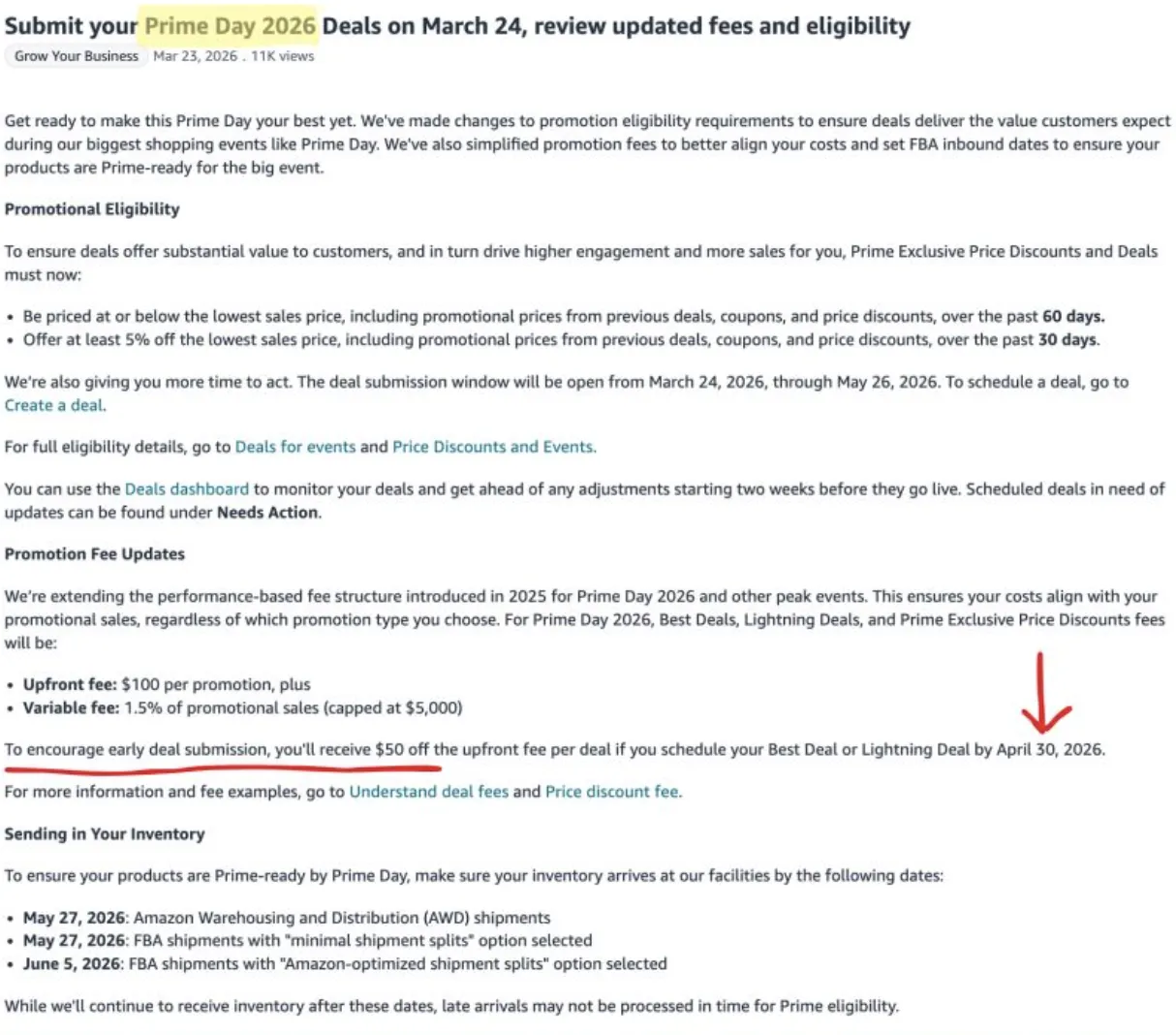 亚马逊提高Prime会员日卖家价格与折扣要求