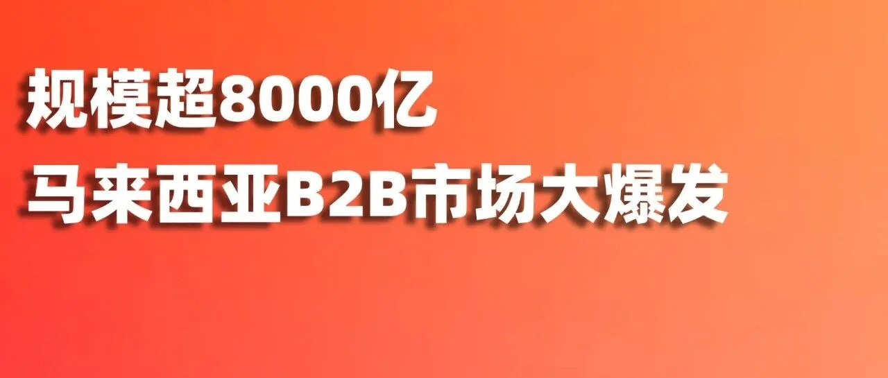 规模超8000亿！马来西亚B2B市场大爆发，海外仓成卖家“必选项”！