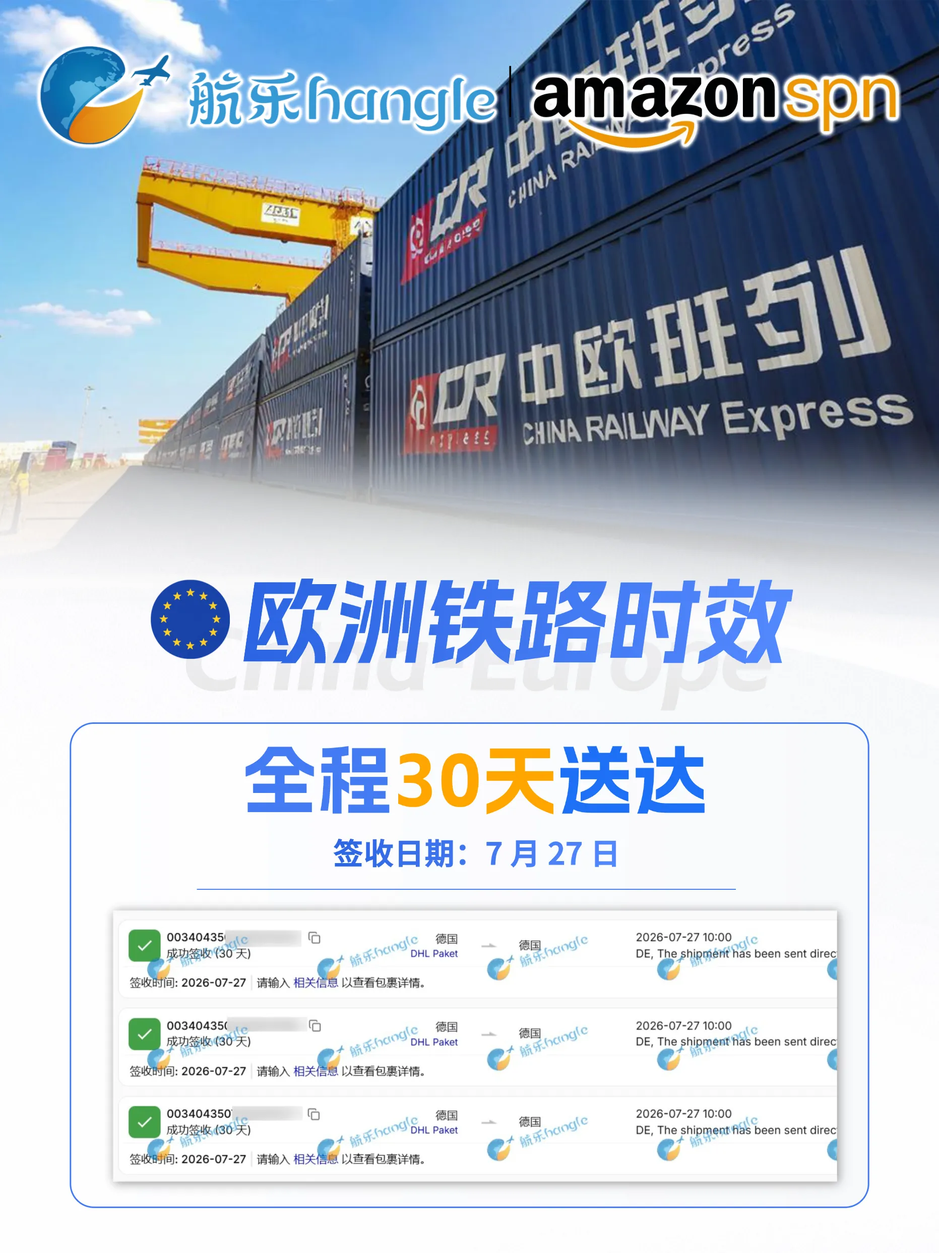 航乐国际 | 最新渠道时效 2026.7.31