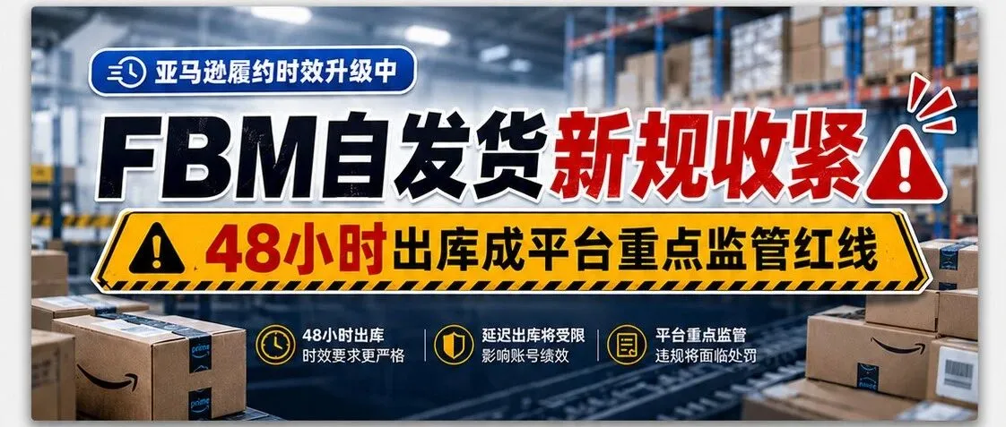 亚马逊自发货收紧履约时效，这3类SKU必须48小时内出库