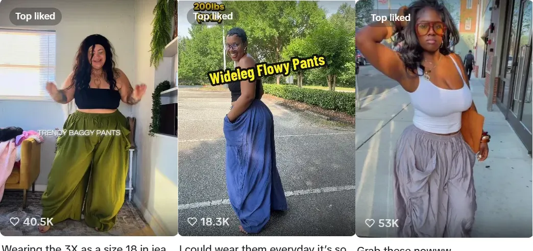 月销数百万,广州大码阔腿裤在TikTok美区赢麻了