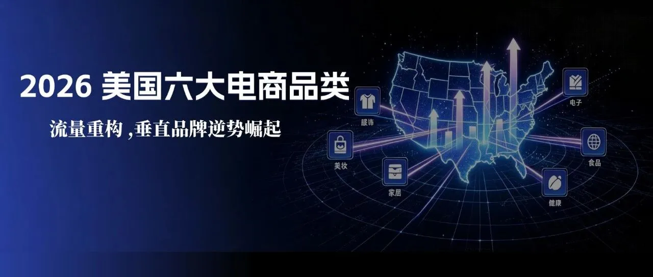 拆解2026美国六大电商品类:流量增长最快的类目有哪些?