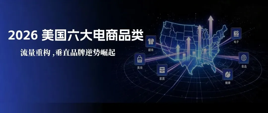 拆解2026美国六大电商品类:流量增长最快的类目有哪些?