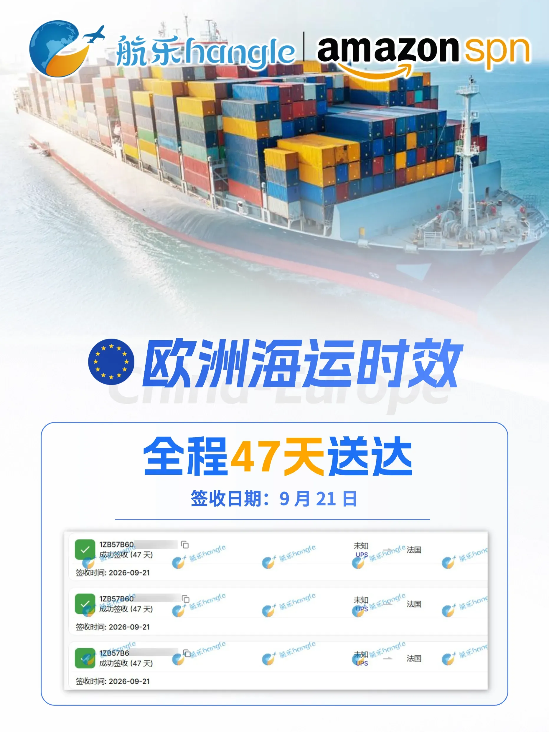 航乐国际2026.9.24 欧洲/英国 最新运输时效