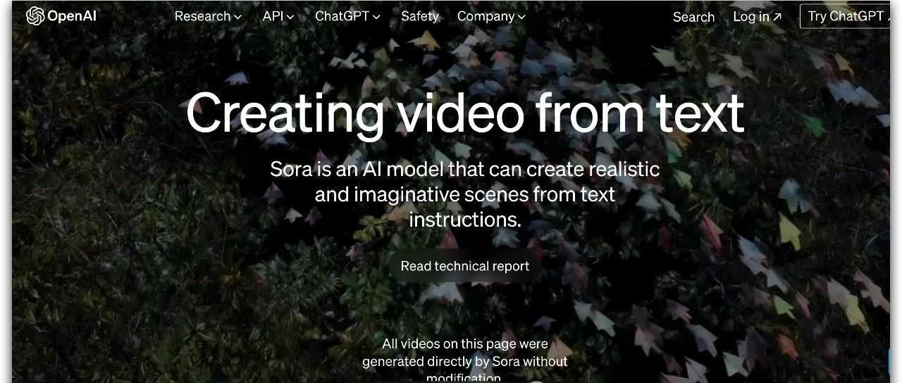 OpenAI旗下发布的Sora OpenAI文生视频工具，再次颠覆AI技术领域，效果炸裂！