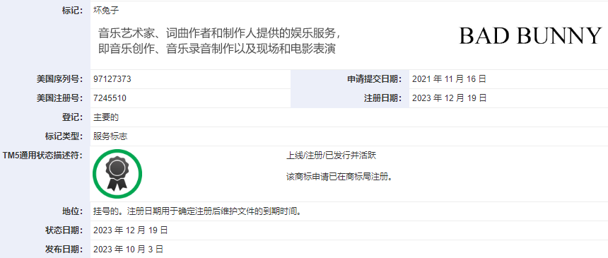曝光：Bad Bunny商标侵权、排水塞专利及旗帜网灯专利保护案