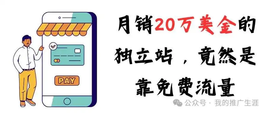 月销20万美金的独立站，竟然是靠免费流量