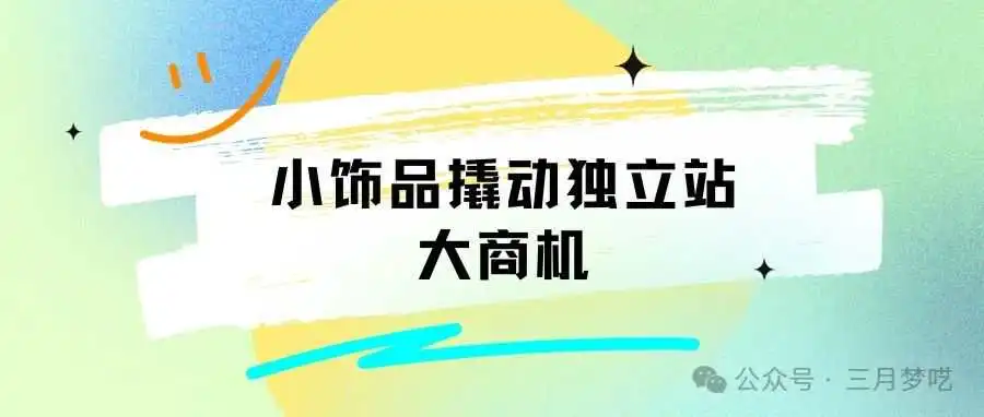 小饰品撬动大商机,看别人的独立站怎么做到月入过万美金!