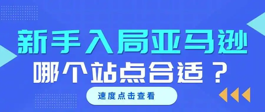 新手入局亚马逊 哪个站点合适?