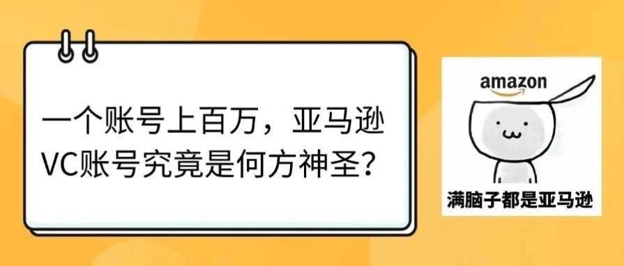 一个账号上百万，亚马逊VC账号究竟是何方神圣？