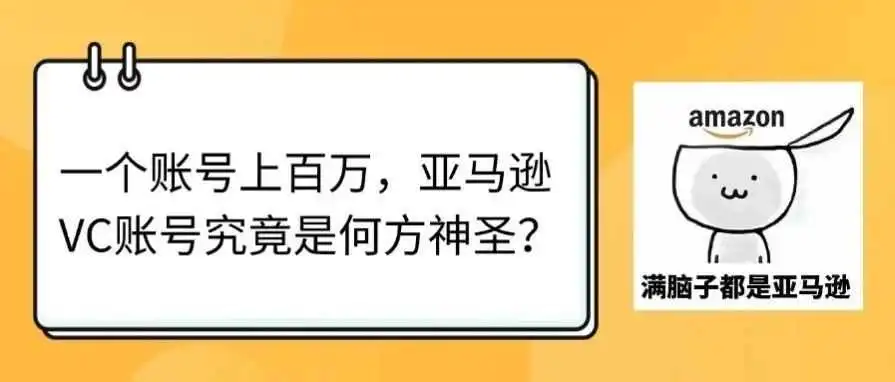 一个账号上百万,亚马逊VC账号究竟是何方神圣?