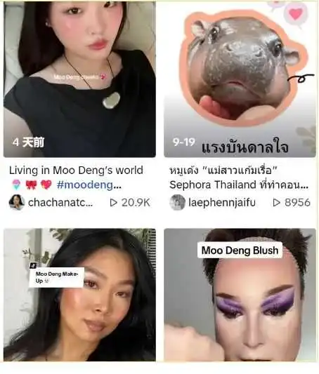 TikTok用户争相模仿,“河马妆”成新潮流符号!