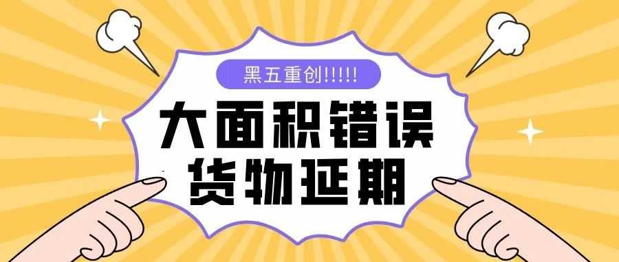 黑五重创！大面积错误致货物延期，卖家泪目...