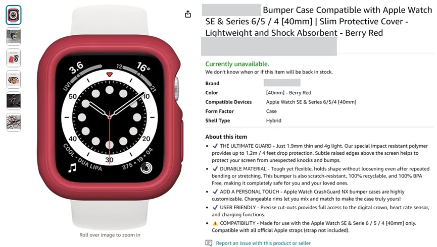 【24-cv-12613】手表壳还有专利保护？Apple Watch保护壳TRO专利维权，未开始冻结账户资金！