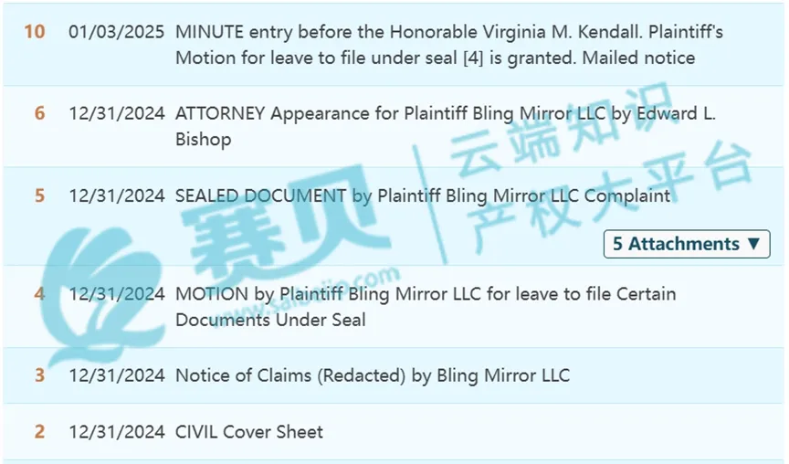 【24-cv-13409】发光全身镜TRO专利维权，卖家注意自查，谨防侵权！未开始冻结账户资金！