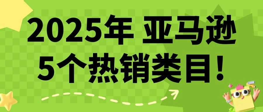 2025年，亚马逊5个热销类目！