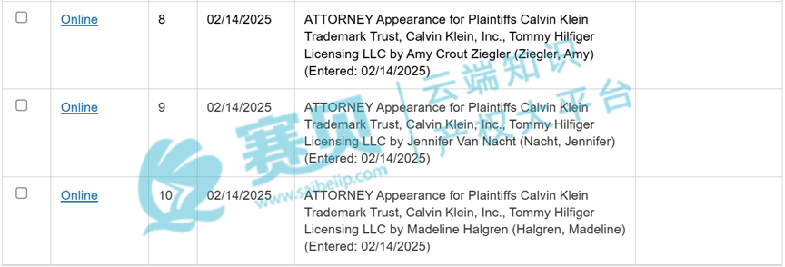 【25-cv-1585】服装品牌Tommy Hilfiger和CK TRO商标维权，跨境卖家请注意避雷！未开始冻结账户资金！