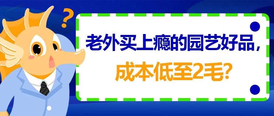 老外买上瘾的园艺好品，成本低至2毛？小类目藏着大商机！