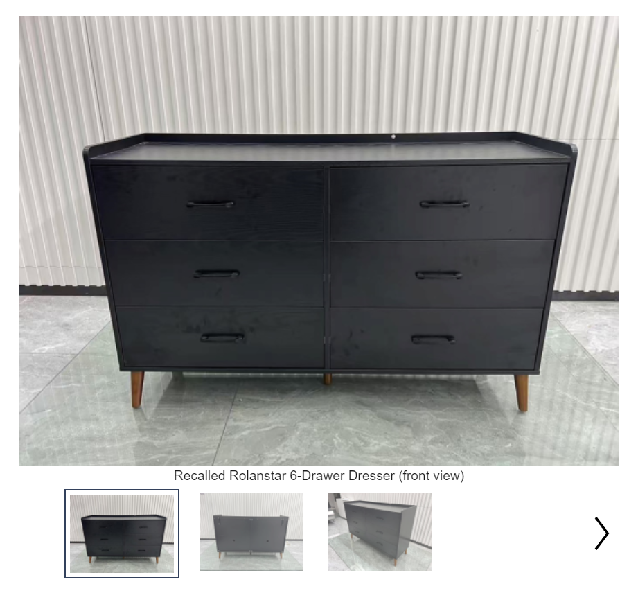 亚马逊独家在售梳妆台被CPSC召回！存在倾倒和夹伤危险