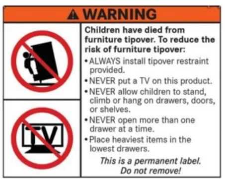 ASTM F2057 & 16 CFR 1261服装储存单位标准安全规范