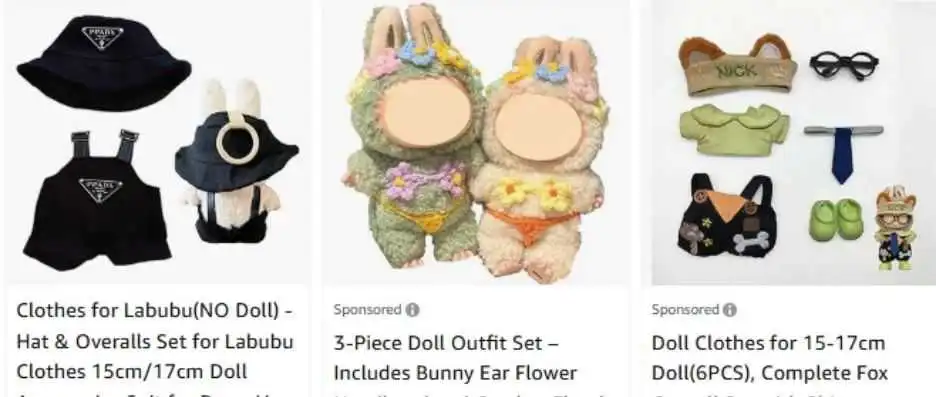 本期亚马逊避坑产品盘点:LABUBU娃衣Doll Cloth喷水玩具Water Squirt Toy宠物毛刷Pet Brush