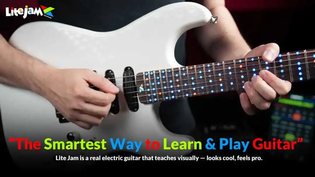 Smart Guitar with RGB Fretboard Learn & Perform Visually
