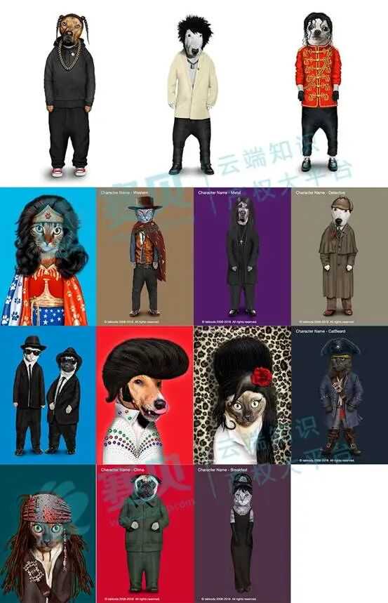 各种不同造型的卡通人物  AI 生成的内容可能不正确。