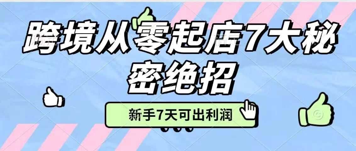 2025“一人公司”做跨境电商，新手7步从零起店，一周出单见利润