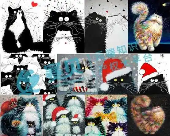 一群不同颜色的猫的修图  AI 生成的内容可能不正确。