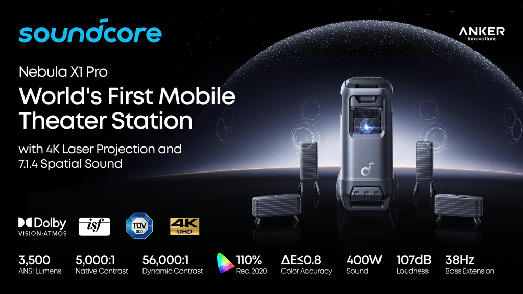 Nebula X1 Pro: Mobile Theater with 4K Projector& 7.1.4 Sound by soundcore  Nebula — Kickstarter