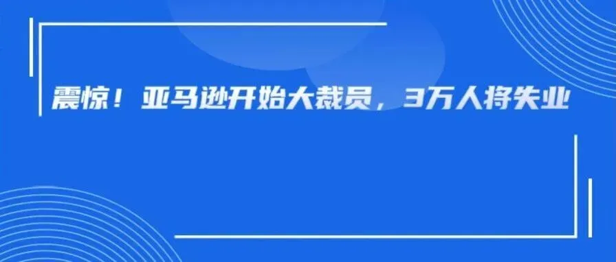 亚马逊竟决定裁员3万人！卖家要不要趁机捞几个内部人员？