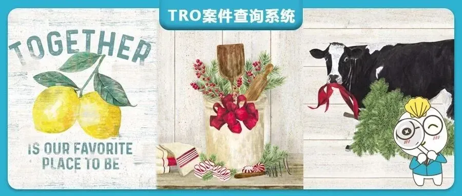 【25-cv-14322】4款柠檬/圣诞/奶牛等主题插画发起TRO，Keith律所代理Tara Reed 维权出击！